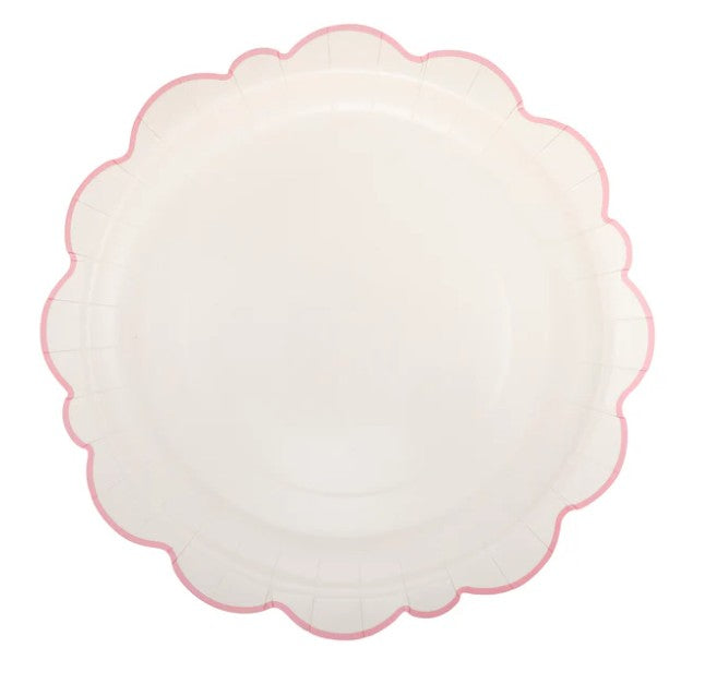 Pembroke Pink Edge Scallop 12" Plate