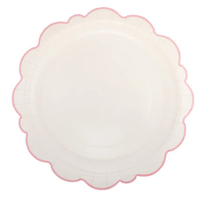 Pembroke Pink Edge Scallop 12" Plate