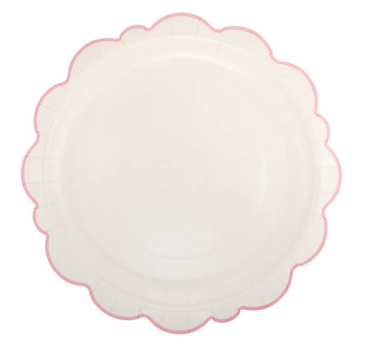 Pembroke Pink Edge Scallop 12" Plate