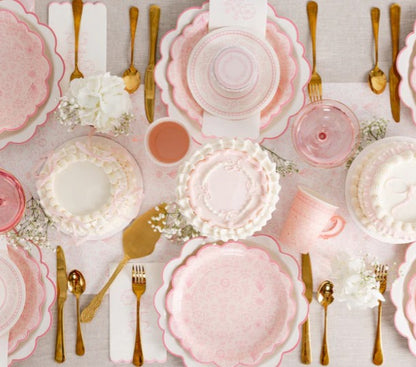Pembroke Pink Edge Scallop 12" Plate