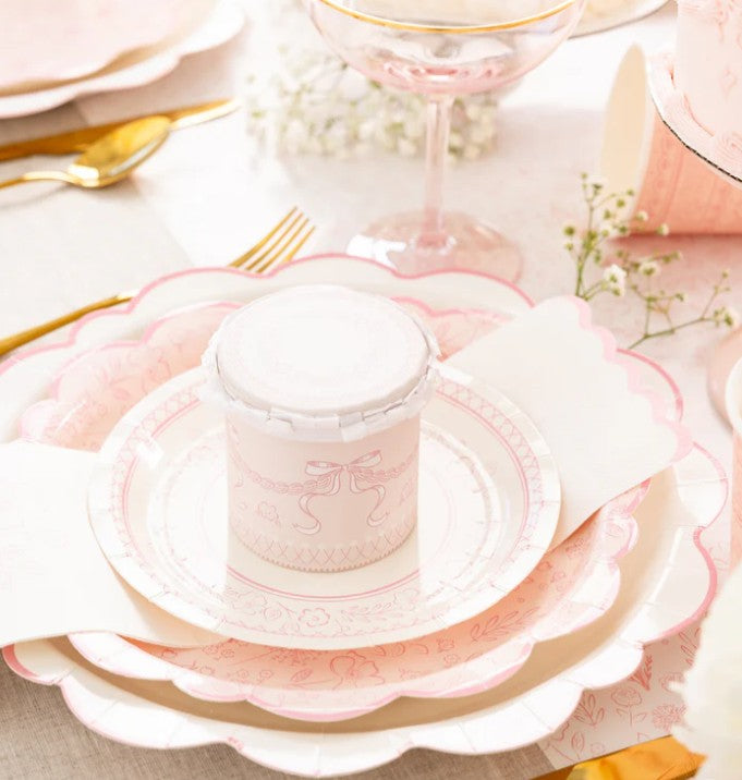 Pembroke Pink Edge Scallop 12" Plate