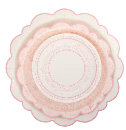 Pembroke Pink Edge Scallop 12" Plate