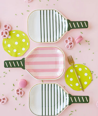 Pink Paddle Shaped Paper Plate