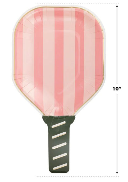 Pink Paddle Shaped Paper Plate