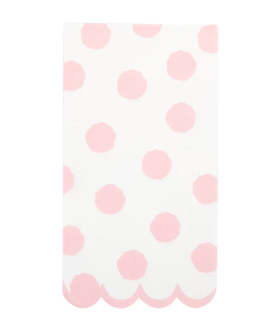 Pink Polka Dot Dinner Napkin