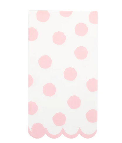 Pink Polka Dot Dinner Napkin