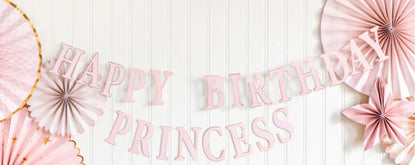 Princess Happy Birthday Banner