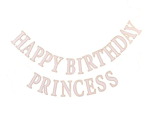 Princess Happy Birthday Banner