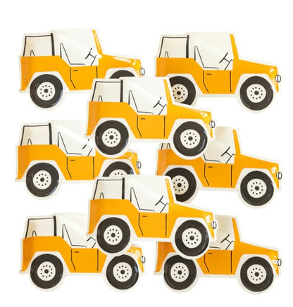 Safari Off-Road Vehicle Shaped Paper Plate