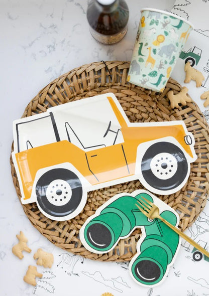 Safari Off-Road Vehicle Shaped Paper Plate