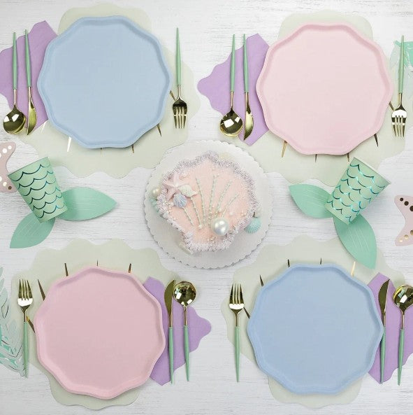 Sky Blue Compostable Dinner Plates