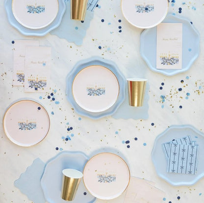 Sky Blue Compostable Dinner Plates