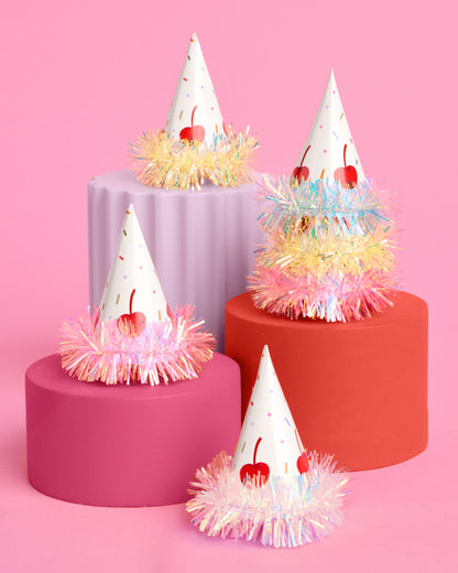 Mini Bday Cake Hats - 10 mini hats