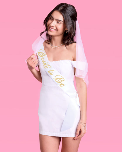 The Remix Kit - bride to be sash + veil