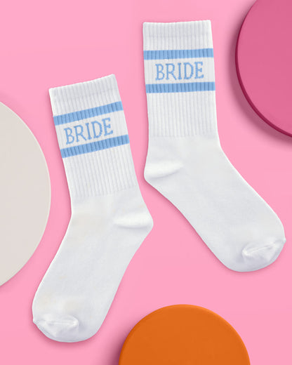 Something Blue Socks - white tube socks