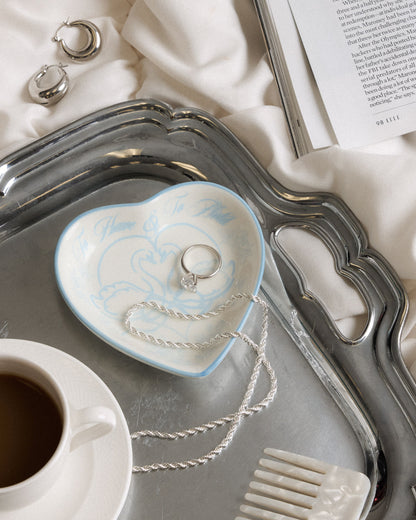 To Have & To Hold Tray - heart shaped ceramic dish