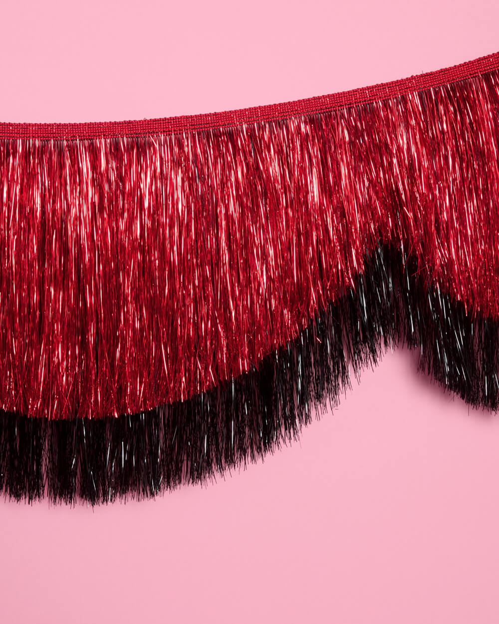 Red + Black Scallop Fringe - scalloped banner