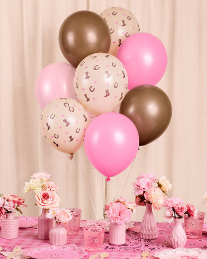 Cowgirl Balloons Set - 24 latex balloons