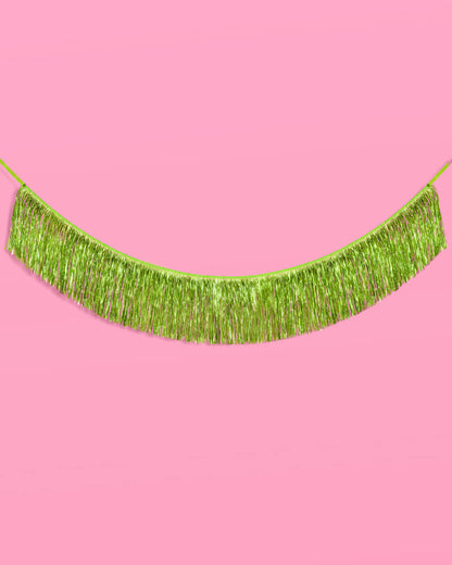 Limelight Fringe - lime green foil banner