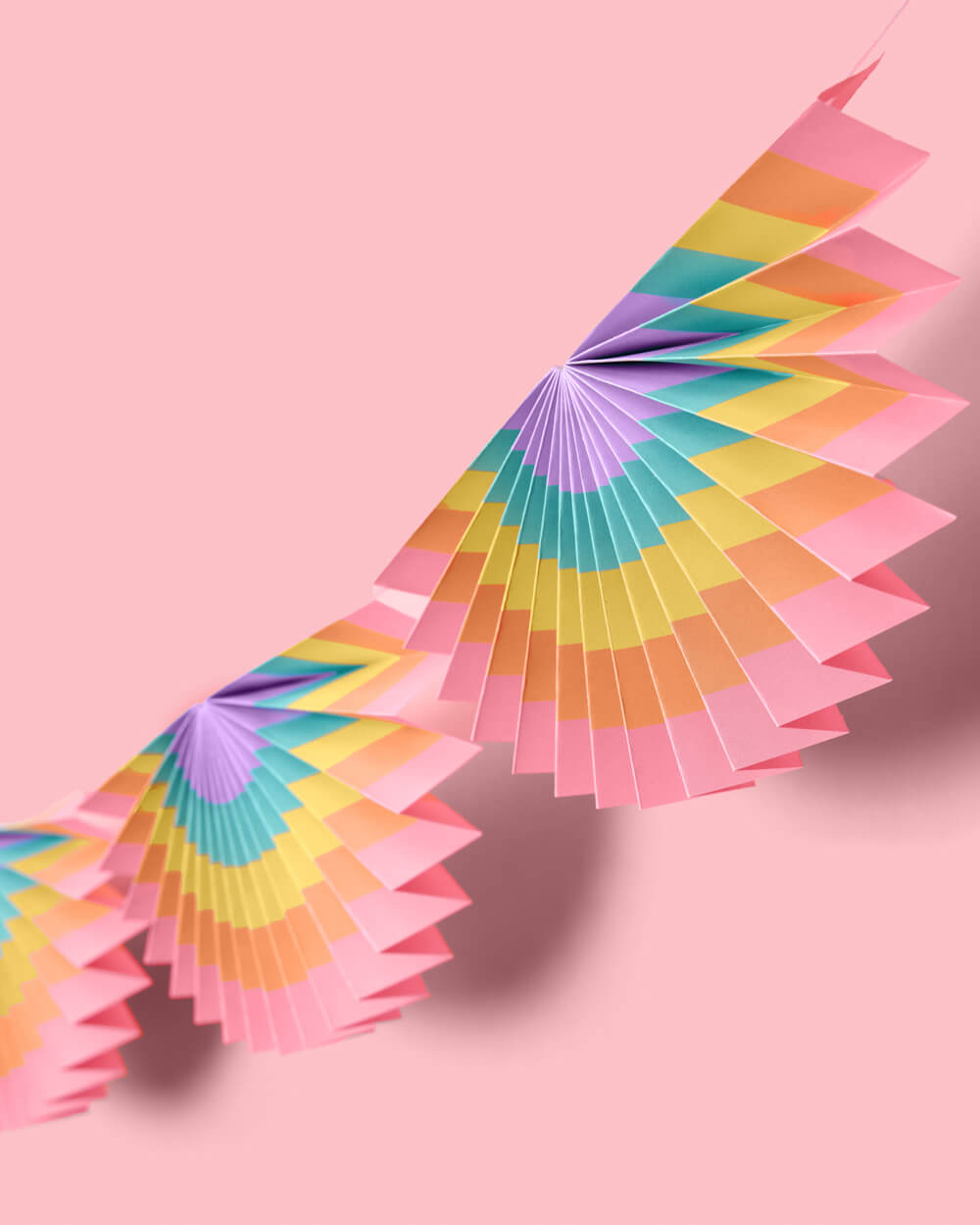 Colorful Banner Paper Rainbow Banner - paper fan banner – The Paperly & Co.