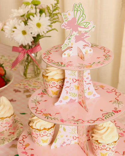 Garden Fairy Cupcake Tower - 3 tiered display