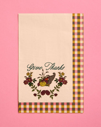 Give Thanks Harvest Napkins - fall themed napkins