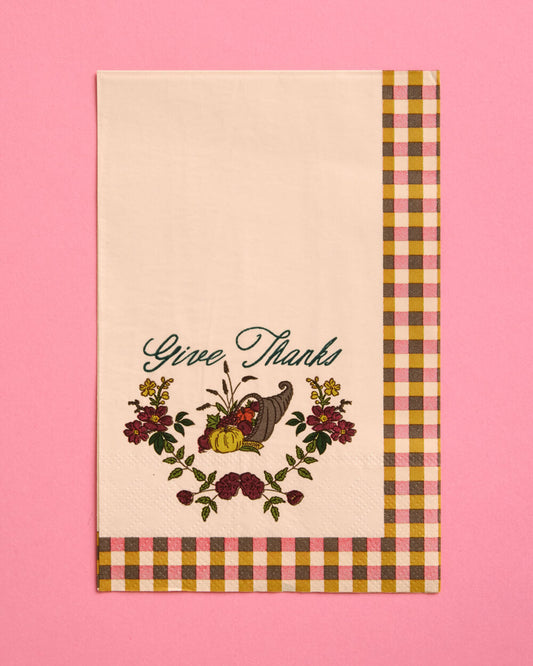 Give Thanks Harvest Napkins - fall themed napkins