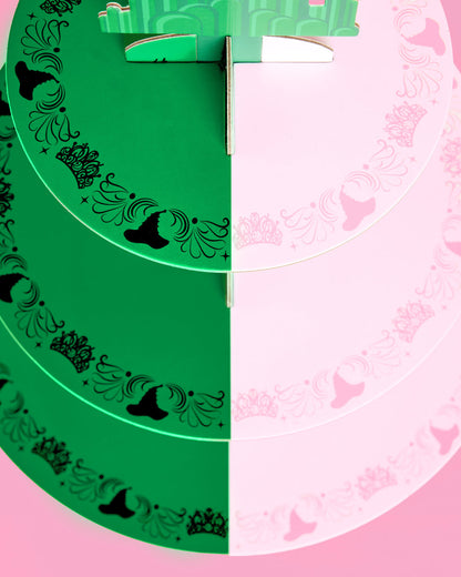 Emerald City Cupcake Tower - 3 tiered display