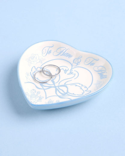 To Have & To Hold Tray - heart shaped ceramic dish