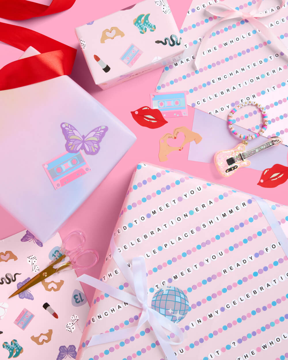 Gifting Era Wrapping Paper - 12 sheets + 16 tags
