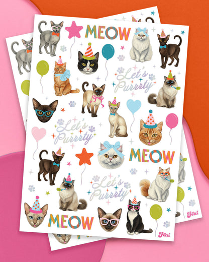 Cat Bday Tats - 54 temporary tattoos