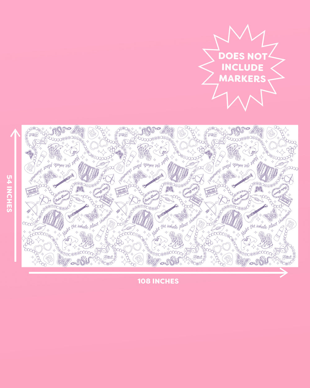 Eras Coloring Tablecloth - paper coloring tablecloth