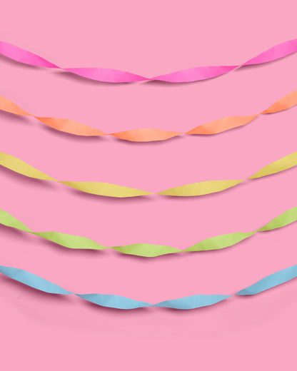 Pool Party Streamers - 5 crepe paper rolls