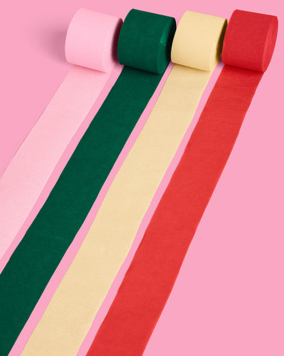 Camp Streamers - 4 colorful crepe rolls
