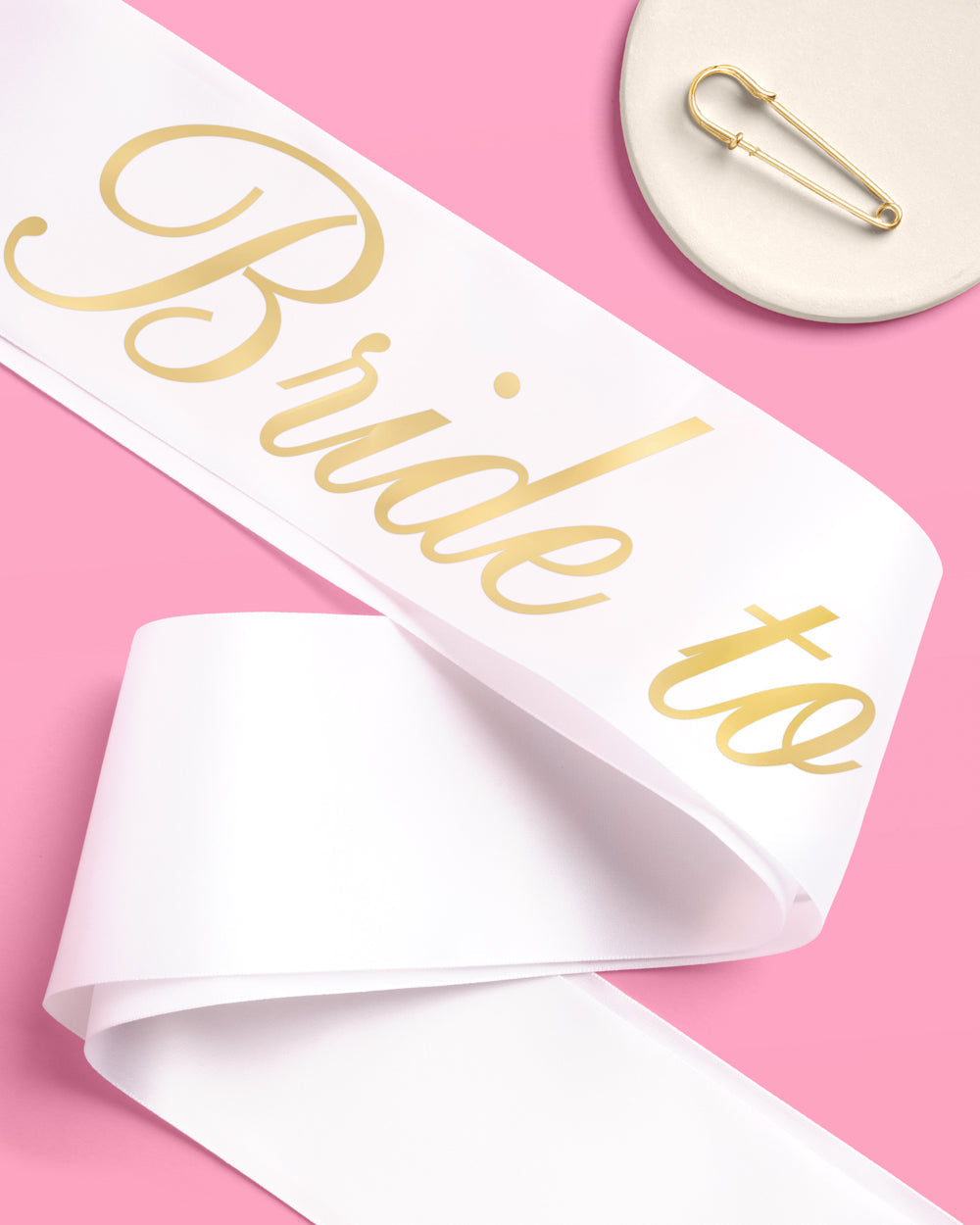 Bride and Groom Sash Duo - black + white satin sashes