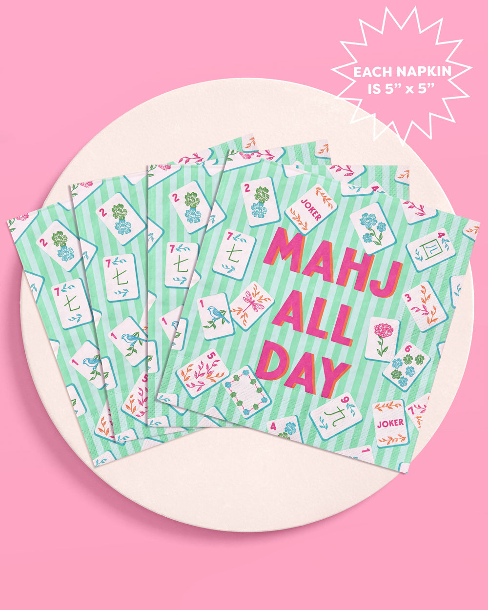 Mahj All Day Cocktail Napkins - 25 paper napkins
