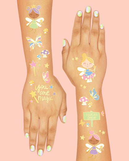 Woodland Fairy Tats - 84 foil temporary tattoos