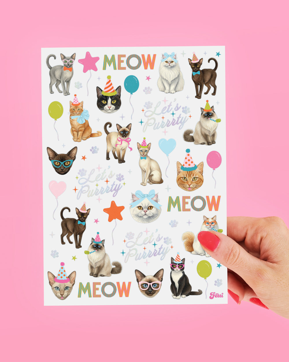 Cat Bday Tats - 54 temporary tattoos