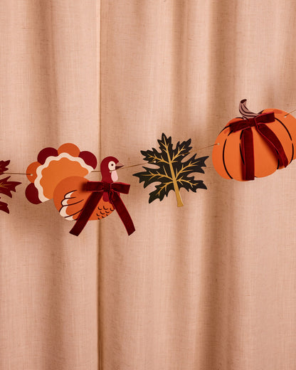 Give Thanks Harvest Banner - fall pumpkin garland