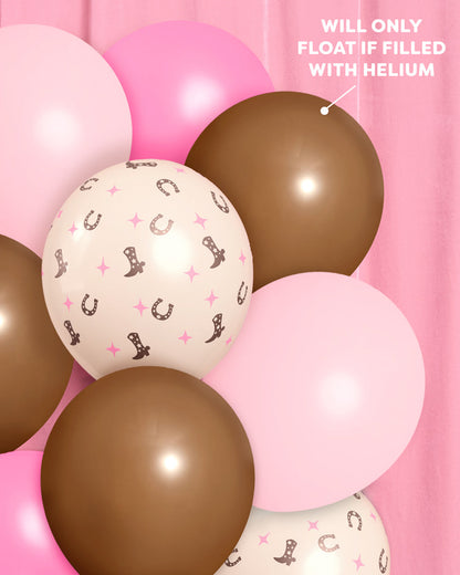 Cowgirl Balloons Set - 24 latex balloons