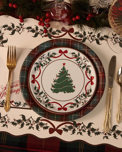 Seasons Greetings Plates - 16 or 32 paper plates