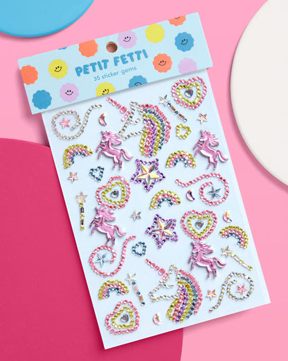 Unicorn Dreams Gem Set - 35 adhesive face gems