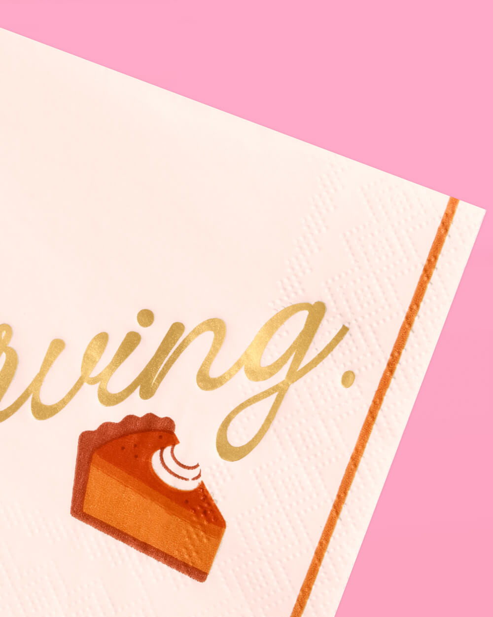Serving Pie Napkins - gold foil cocktail napkins