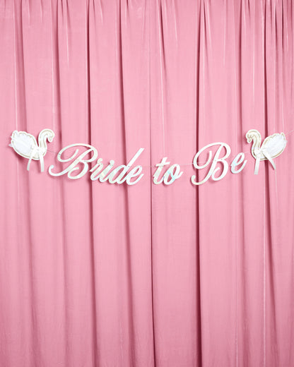Swan to Be Banner - iridescent foil banner