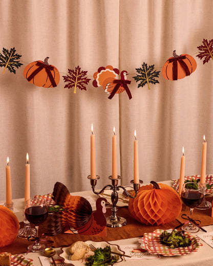Give Thanks Harvest Banner - fall pumpkin garland