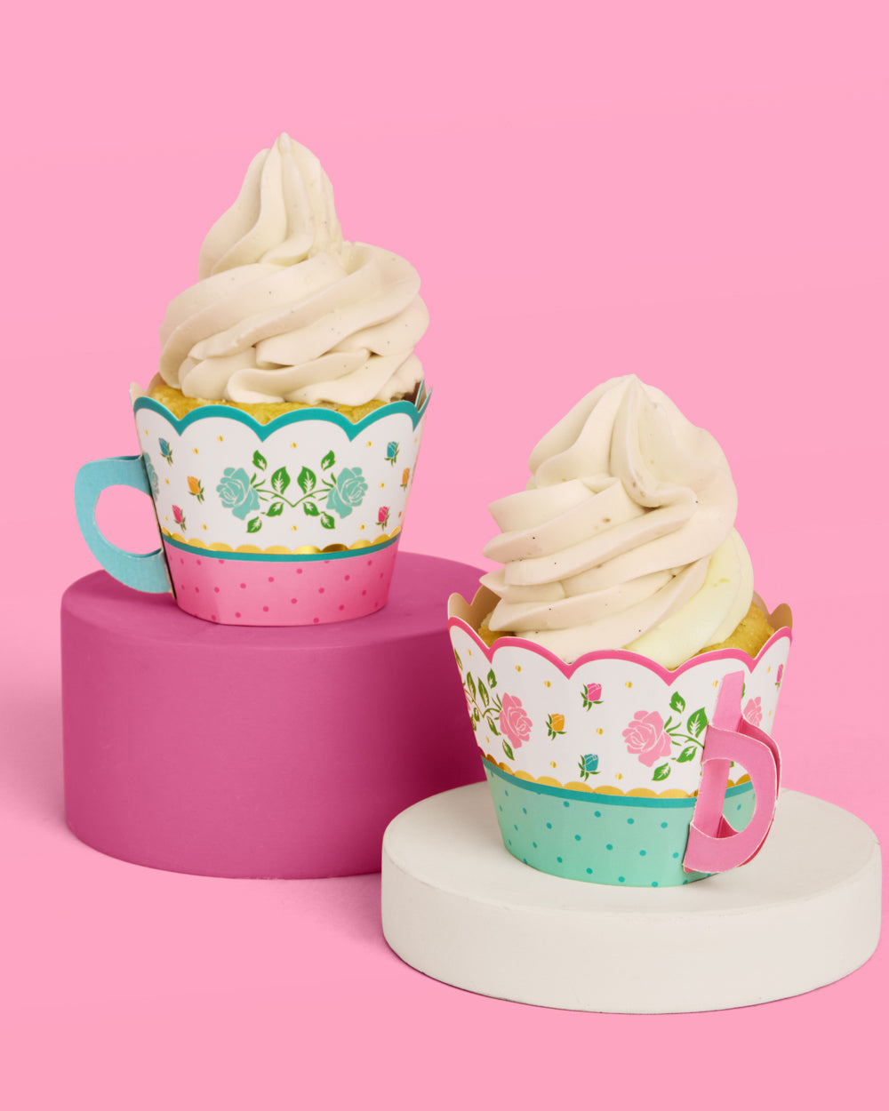 Tea Party Cupcake Wrappers - 24 pc tea cup set
