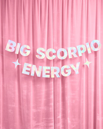 Big Scorpio Energy Banner - iridescent foil banner