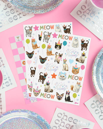 Cat Bday Tats - 54 temporary tattoos