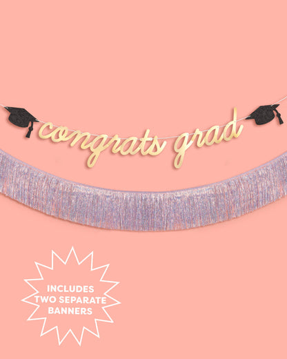 Congrats Grad Banner - two piece banner