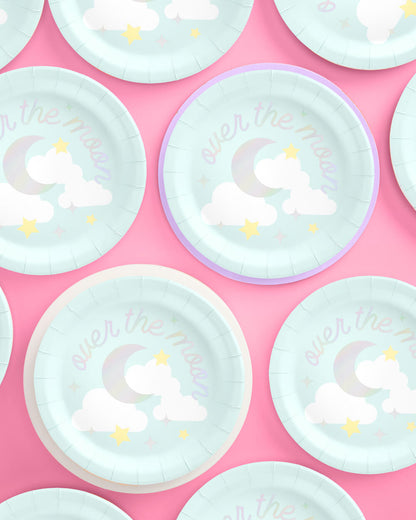Over the Moon Plates - 25 paper plates